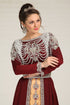 Maroon and beige exclusive kaftans designer dress