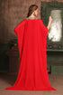 Red georgette israeli kaftan