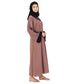 Beige embroidered nida abaya