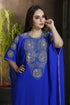 Exquisite light blue traditional handmade kaftan
