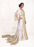 White unique wedding hand beaded long sleeve maxi arabic moroccan takchita kaftan