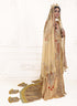 Beige Georgette Sequin and Stonework Kaftan