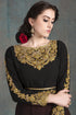 Hand beaded party wear gown black and red kaftan dress