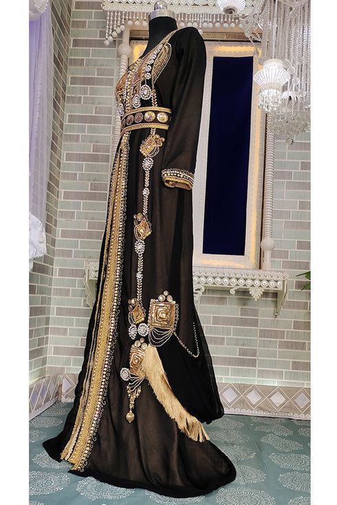 Black designer wedding moroccan kaftan