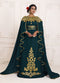 Bottlegreen and gold embroidery israeli dress islamic design kaftan takchita wedding party wear kaftan