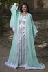 Mint Green Georgette Plain Kaftan