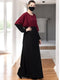 Black dual color abaya with designer sleeves