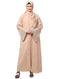 sleeves and hijab hand pearl hand embroidard inner and jacket with hijab party abaya