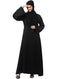 sleeves and hijab golden hand embroidred a line abaya