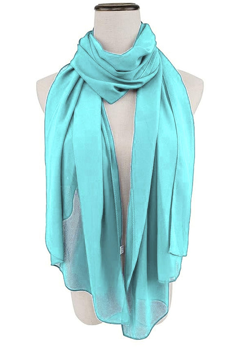 Turquoise embroidered georgette islamic-kaftans With Sun-proof hijab.