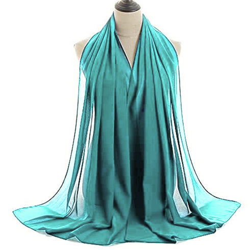 Cyan color luxurious Full Sleeves Handmade Moroccan Kaftan with hijab