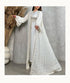 White Georgette Stone Work Kaftan for Women