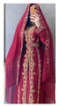 Maroon Georgette Embroidered Zari Work Kaftan