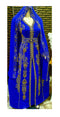 Blue Georgette Zari Work Kaftan
