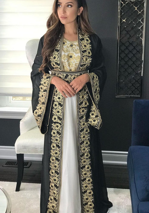 Black and White Festive Kaftan for Women
