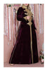 Maroon Velvet Moroccan Dubai Kaftans Farasha Abaya Very Fancy Long Gown Aari Wedding Dress