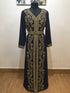 Navy-Blue color luxurious Full Sleeves Handmade Moroccan Kaftan .