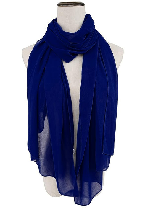Blue embroidered georgette islamic-kaftans With Sun-proof hijab.