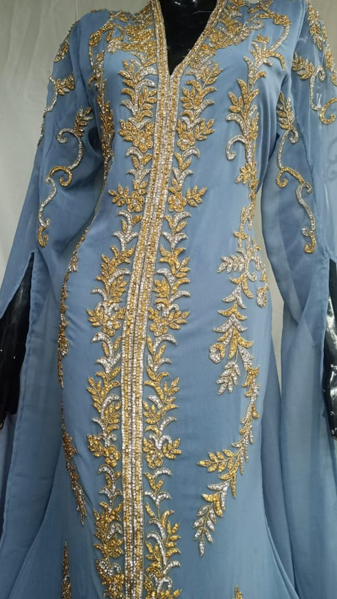 Blue Eid Kaftan for Women