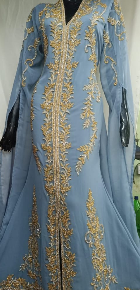 Blue Eid Kaftan for Women