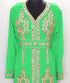 Turquoise luxurious Moroccan KaftanWith Sun-proof hijab.