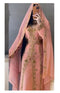 Peach Georgette Zari Work Wedding Kaftan - Stitched