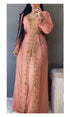Peach Georgette Zari Work Wedding Kaftan - Stitched