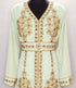 Light Green luxurious Moroccan Kaftan With Sun-proof hijab.