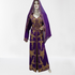 Purple Georgette Hand Embroidered Kaftan