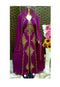 Magenta Georgette Zari Work Kaftan