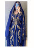 Royal Blue Georgette Stone and Zari Work Kaftan