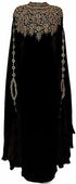 SALE !! Moroccan Islamic Black Kaftan Beach Fancy Modern Floor Length Bell Sleeve For Women Dress