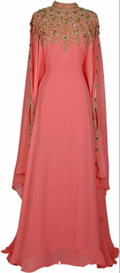 Peach Evening Kaftan for Women