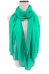 Sea-Green embroidered georgette Islamic kaftans with hijab