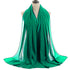 Sea-Green embroidered georgette Islamic kaftans with hijab