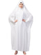nazneen one-piece jilbab with naqab - white