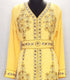 Yellow luxurious Moroccan Kaftan With Sun-proof hijab.